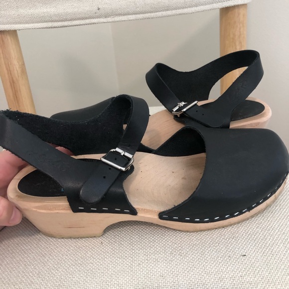 Lotta From Stockholm Black Leather Clogs - Picture 5 of 9